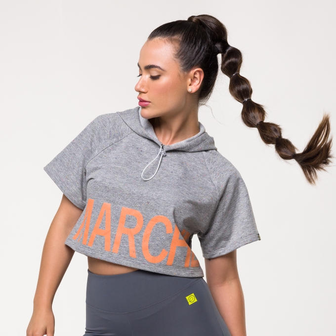 Moletom cheap cropped cinza