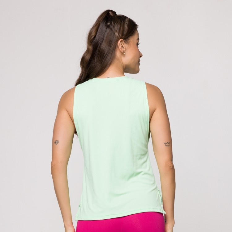 Regata Active Verde Limão em Dry Sense com Logo Papaia