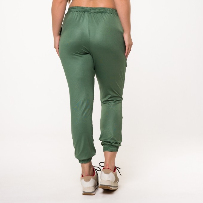 Calça Jogger em Cirrê com Bolsos