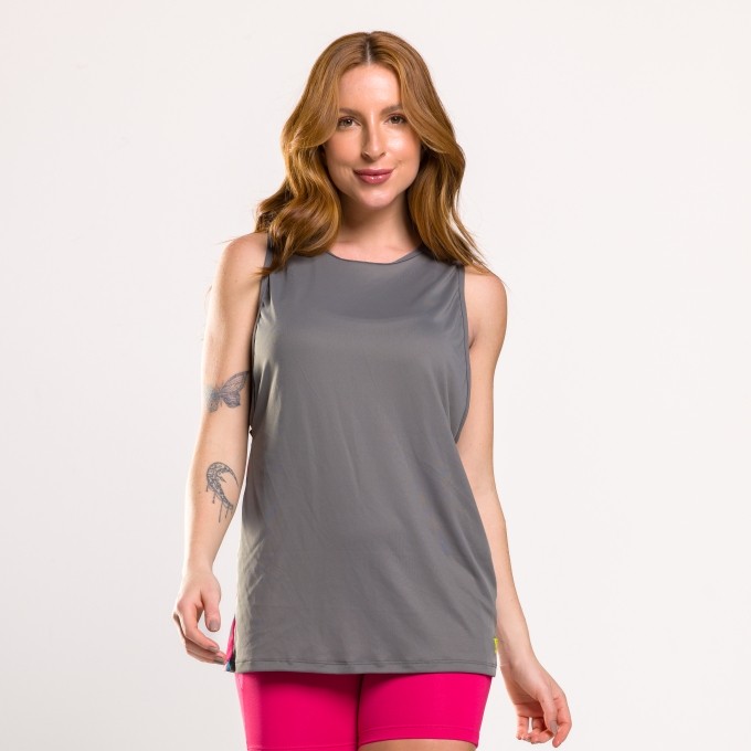 Regata com Costas em Tule Estampado