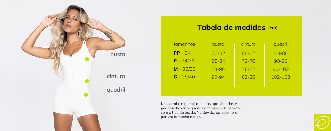Tabela de medidas