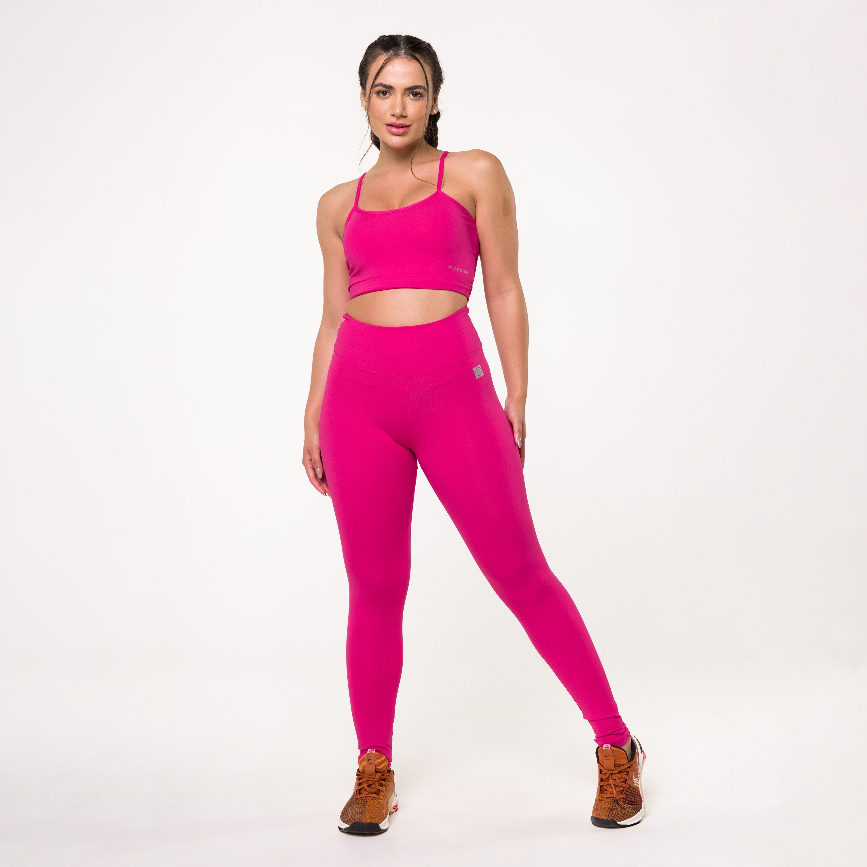 Calça Legging Rosa Enjoy Básica - Marche Fitwear